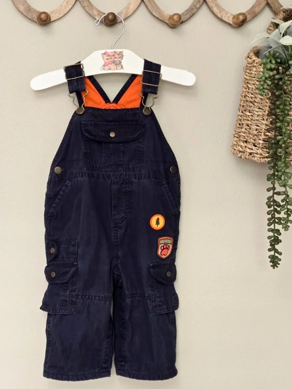 OshKosh B’Gosh Baby Boy Wilderness Explorer Lined Overalls 6-9 Months